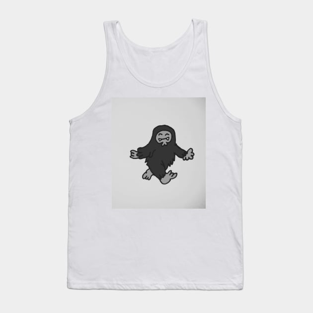 B&W Cutie Bigfoot Tank Top by ValinaMoonCreations